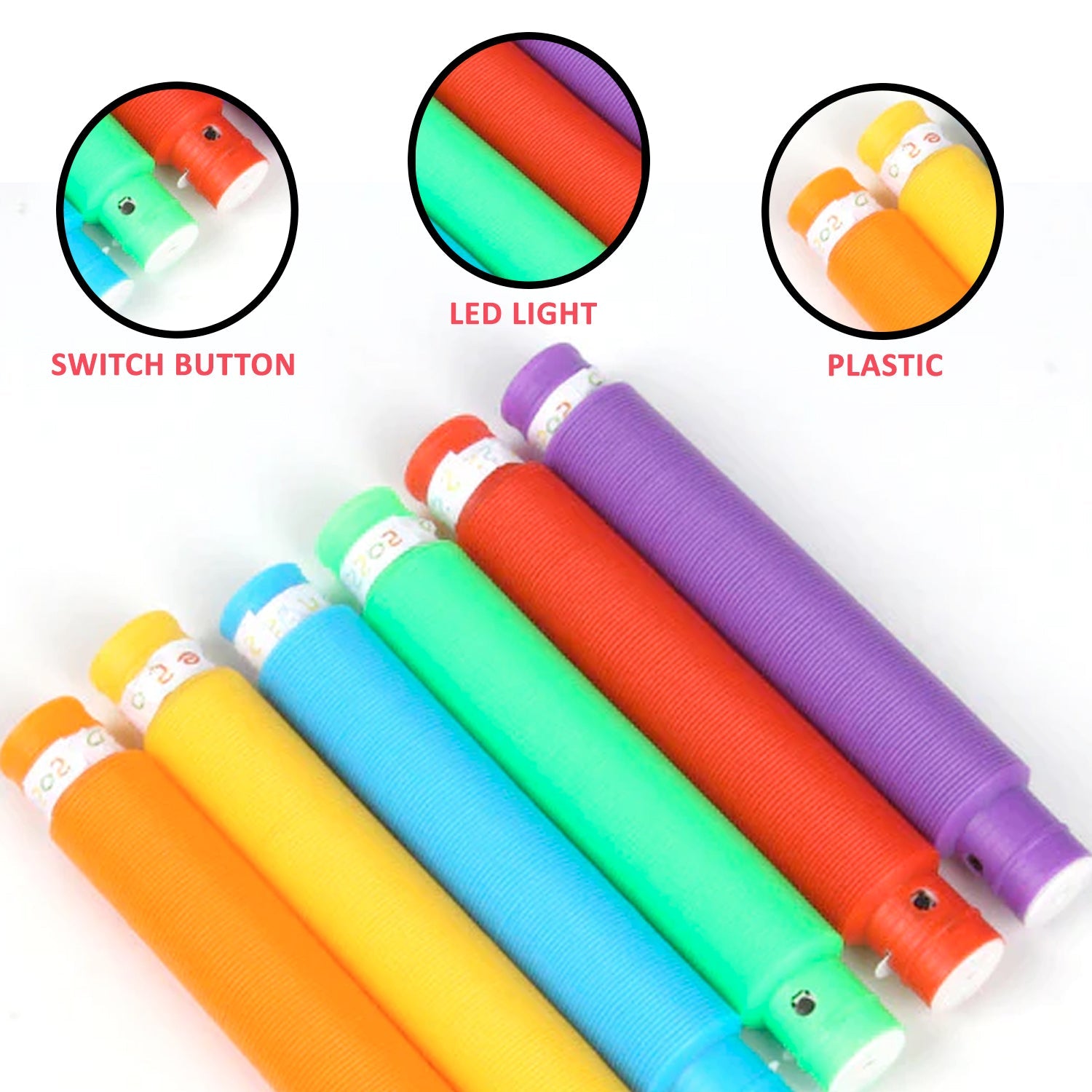 8055 Mini Pop Tubes, Colourful Tubes Sensory Toys Stretch Pipe Toy Fidget Tube Toys Pull Tubes Fidget Toys Sensory Stretch Tubes Fun Tubes for Autism Children Kids Adult Reduce Anxiety (pack of 12) DeoDap 8055 Mini Pop Tubes, Colourful Tubes Sensory Toys Stretch Pipe Toy Fidget Tube Toys Pull Tubes Fidget Toys Sensory Stretch Tubes Fun Tubes for Autism Children Kids Adult Reduce Anxiety (pack of 12) DeoDap